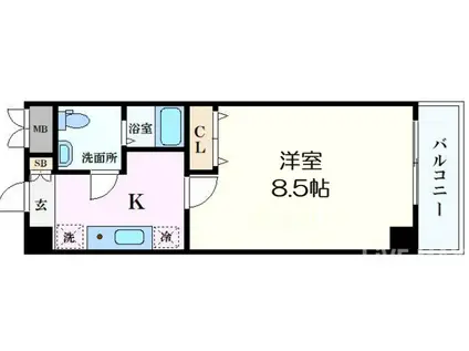 アーデン和泉町(1K/7階)の間取り写真