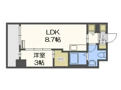 サニーハウス南堀江(1DK/8階)の間取り写真
