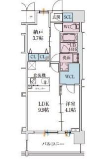スプランディッド梅田グランノース(1SLDK/2階)の間取り写真