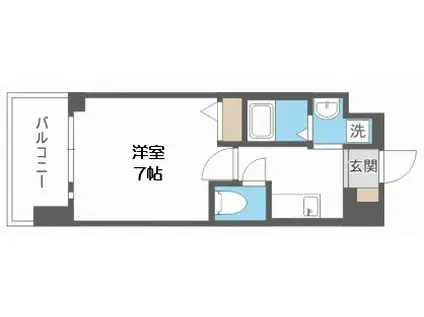 S-FORT難波西(1K/9階)の間取り写真