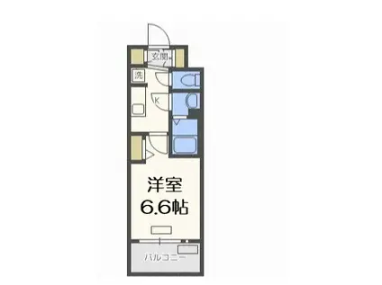 プレサンスOSAKA DOMECITYスクエア(1K/9階)の間取り写真