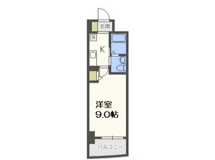 APRILE南森町(1K/7階)の間取り写真