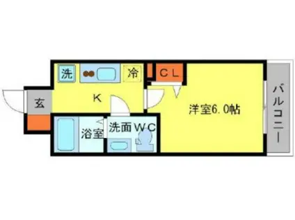 SERENITE北浜(1K/15階)の間取り写真