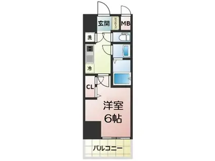 DIMUS新大阪(1K/7階)の間取り写真