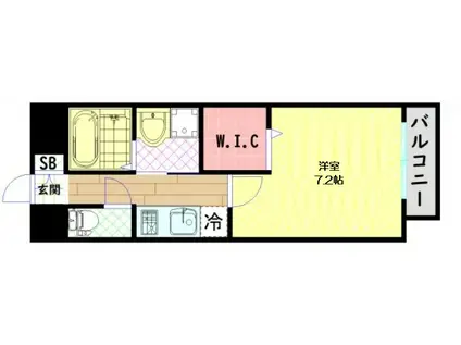 セオリー大阪ルチア(1K/9階)の間取り写真