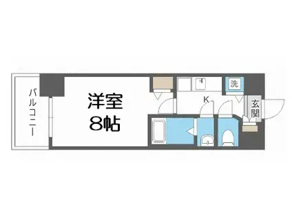 ディクス福島レジデンス(1K/11階)の間取り写真