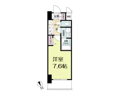 ブランシエスタ天満(1K/8階)の間取り写真