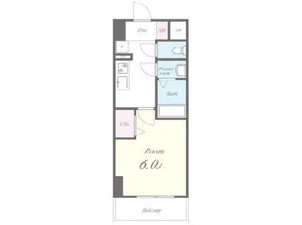 グランパシフィック塩草公園(1K/2階)の間取り写真