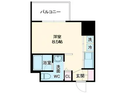 INNOCENT DOYAMA(ワンルーム/2階)の間取り写真