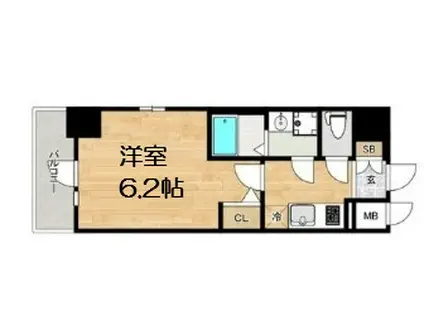 エスリード阿波座プライムコート(1K/8階)の間取り写真