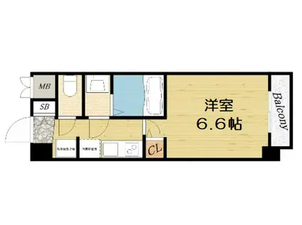 SERENITE谷四(1K/4階)の間取り写真