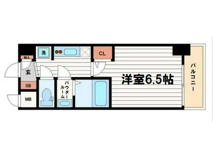 SERENITE谷四(1K/3階)の間取り写真