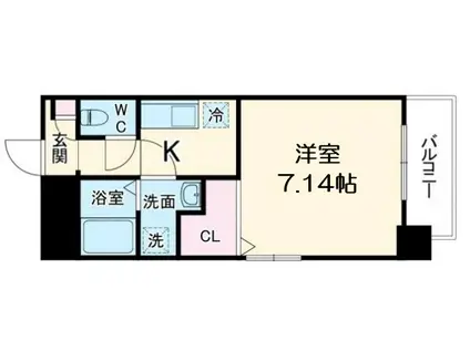 ネオシティ天神橋(1K/5階)の間取り写真