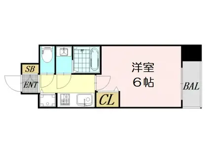 プレサンス梅田東アルファ(1K/3階)の間取り写真