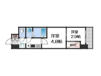 セレニテ難波グランデシュッド(2K/5階)の間取り写真