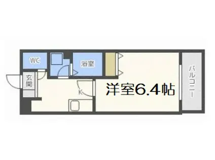 LINK GALAXY(1K/7階)の間取り写真