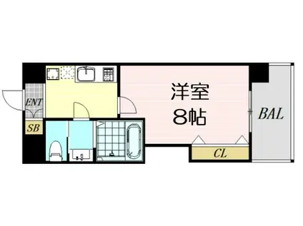 LUXE新大阪イースト2(1K/7階)の間取り写真