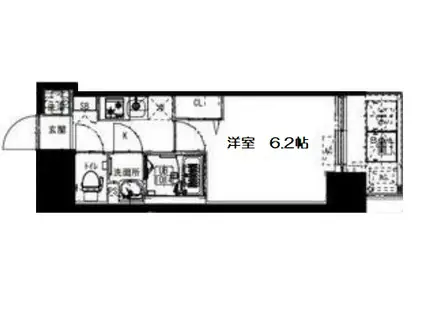 フォーリアライズ福島ルノン(1K/4階)の間取り写真