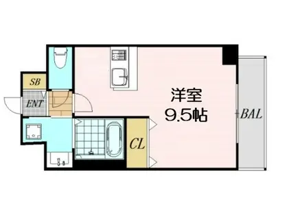 プレサンス新大阪クレスタ(1K/6階)の間取り写真