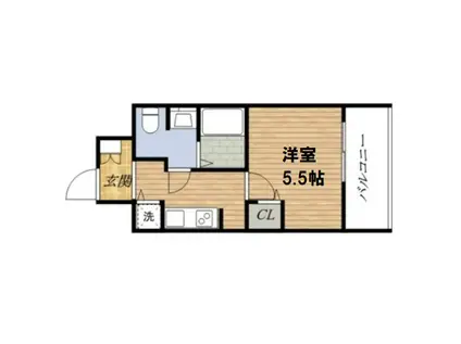 アドバンス新大阪5(1K/9階)の間取り写真