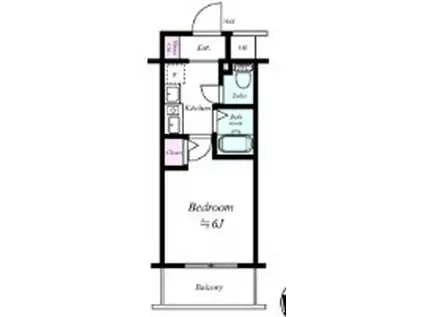 エスリード上本町北(1K/9階)の間取り写真