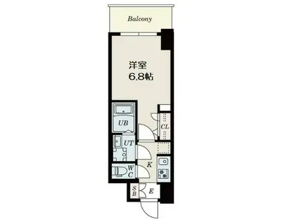 S-RESIDENCE難波大国町UNO(1K/14階)の間取り写真