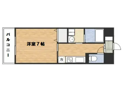 CASA・京橋(1K/1階)の間取り写真