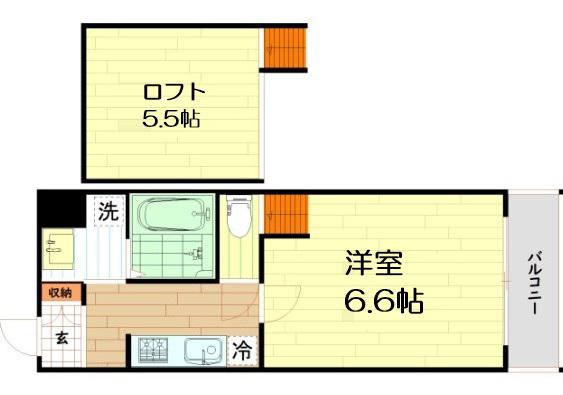 REA.FIRST(1K/8階)の間取り写真