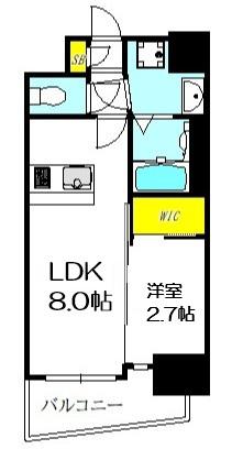 セレニテ天六ミラク(1LDK/6階)の間取り写真