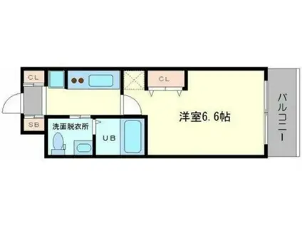 アーデンタワー本町イースト(1K/4階)の間取り写真