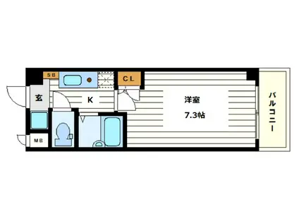 アーデン森之宮 (1K/7階)の間取り写真