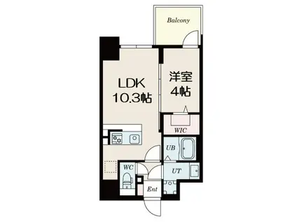 LA DOUCEUR谷町(1LDK/7階)の間取り写真