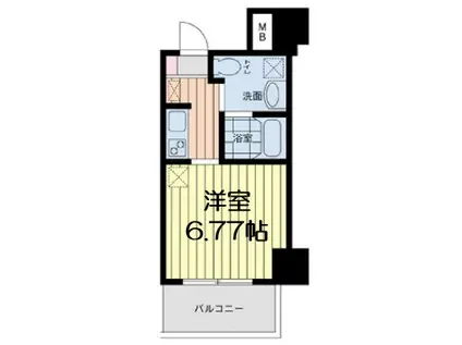 ルネ日本橋アネーロ(1K/8階)の間取り写真