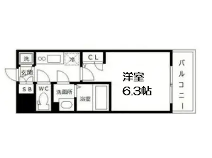 エスリード梅田グランノース(1K/10階)の間取り写真