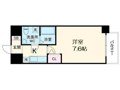 ARISTO扇町(1K/5階)の間取り写真