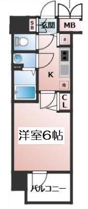プレサンス難波セレクト(1K/4階)の間取り写真