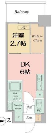 セレニテ新大阪エクラ(1DK/7階)の間取り写真