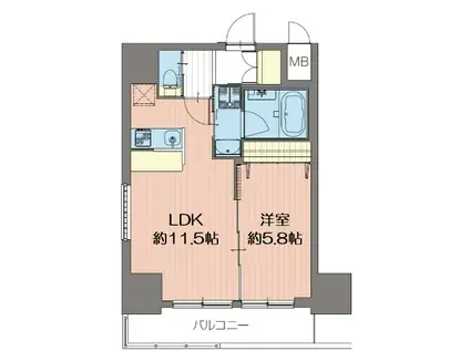 ORSUS新大阪(1LDK/7階)の間取り写真