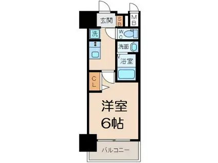 スプランディッド新大阪ウエスト(1K/11階)の間取り写真