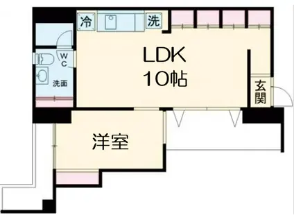 アーバンフラッツ湊町LA DOUCEUR湊町(1LDK/4階)の間取り写真