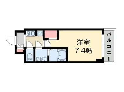 M-RESIDENCE新大阪GARDEN(1K/4階)の間取り写真