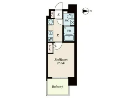 セレニテ三国プリエ(1K/3階)の間取り写真