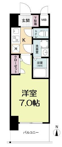 ライジングメゾン新大阪サウス(1K/12階)の間取り写真