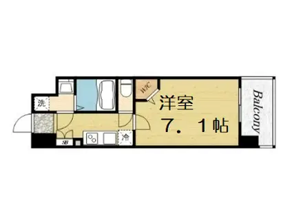 ミラージュパレス難波幸町(1K/4階)の間取り写真