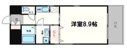 幸田マンション幸町(1K/3階)の間取り写真