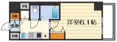 プレサンス梅田北デイズ(1K/3階)の間取り写真
