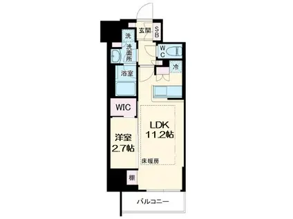アーバネックス天満橋FRONT(1LDK/10階)の間取り写真