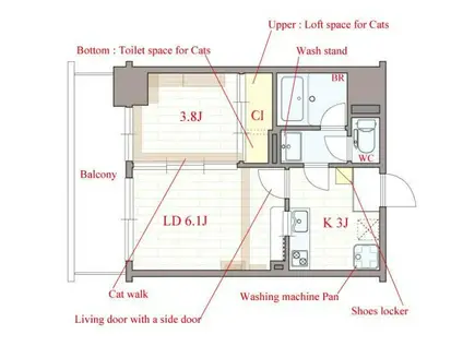 FELIS塚本(1LDK/9階)の間取り写真