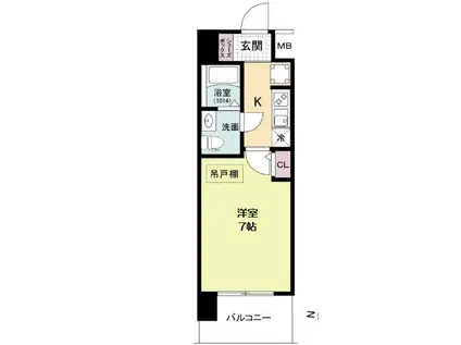 セレニテ東三国ミラク(1K/12階)の間取り写真