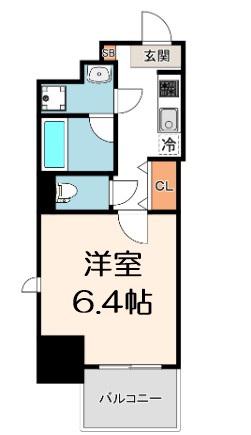 LUCE KUJONISHI(1K/8階)の間取り写真